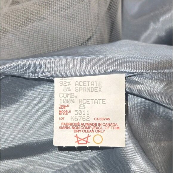 JS COLLECTIONS Size 8 Light Blue Full Length Gown Cardigan Dress Tulle MOTB Max - Picture 16 of 16